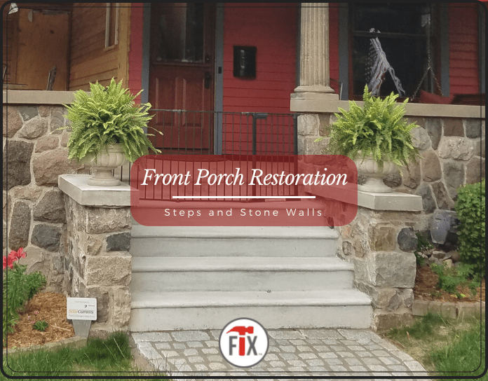 Concrete Steps and Stone Walls - 12-Step Restoration