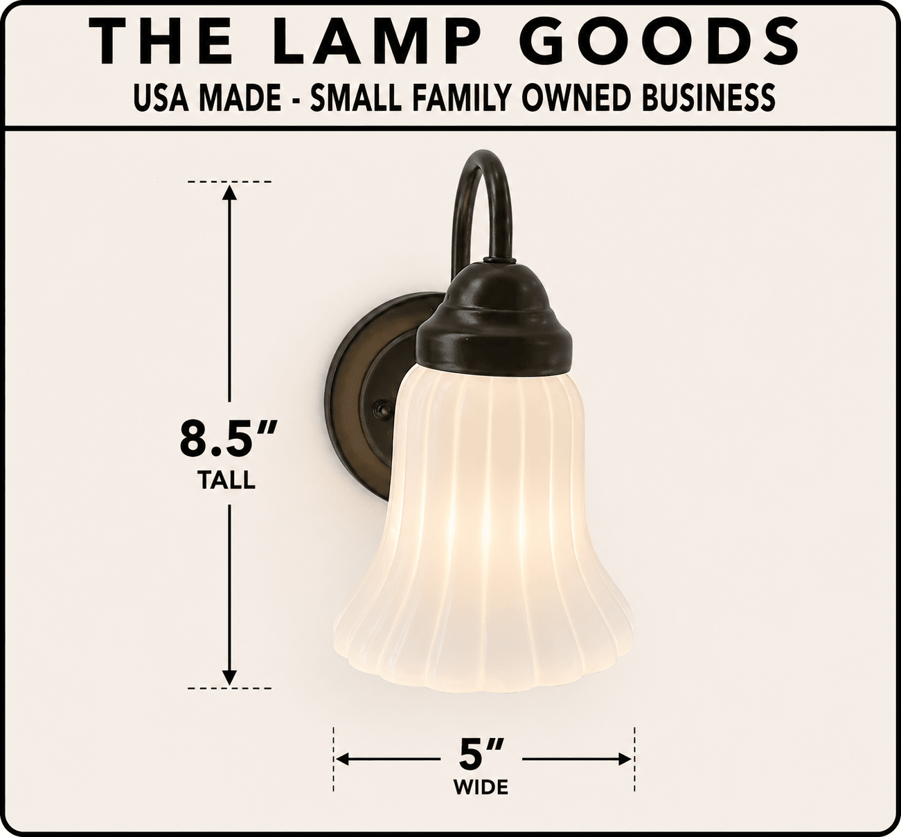 Fluted Milk Glass Wall Sconce