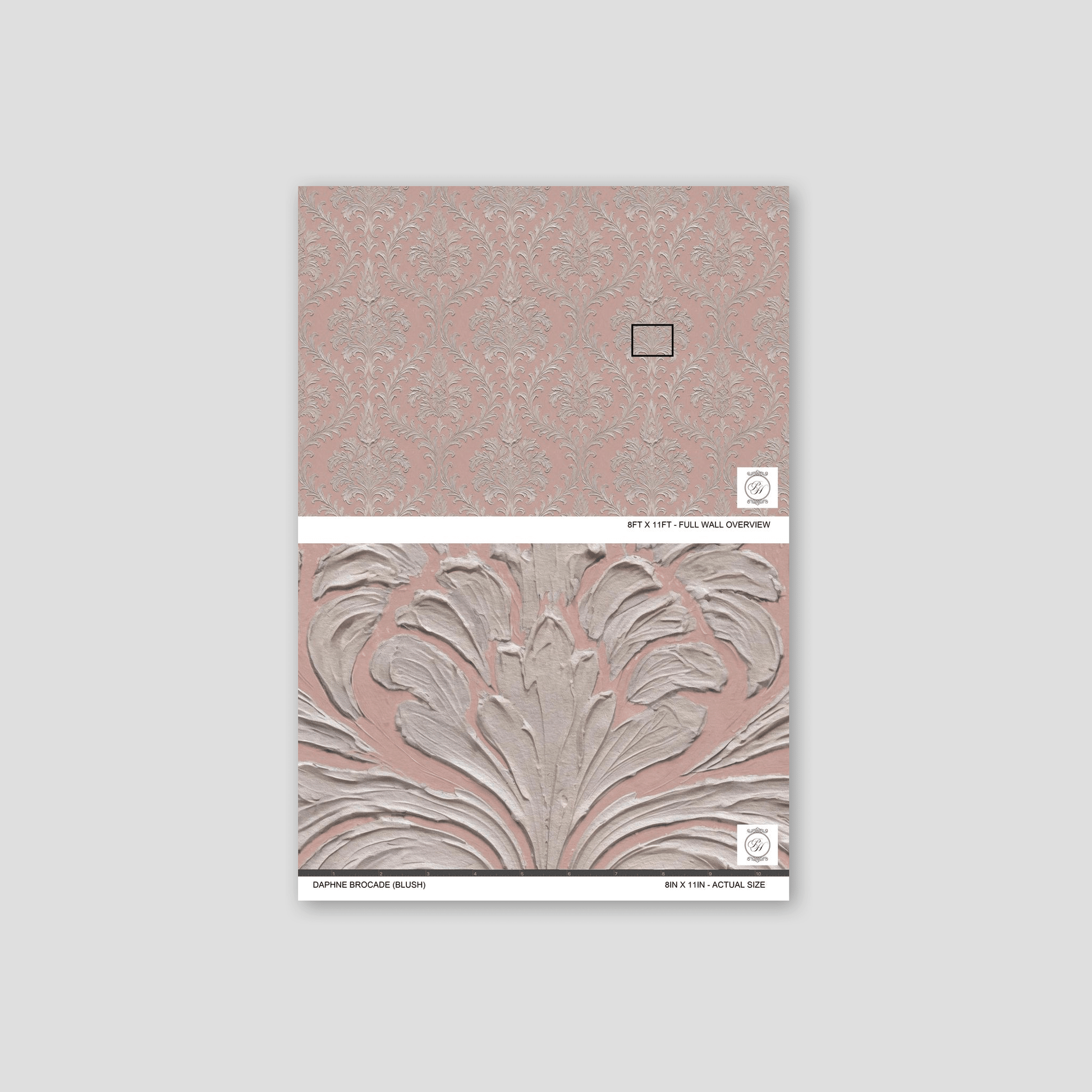Daphne Brocade (Blush) Wallpaper