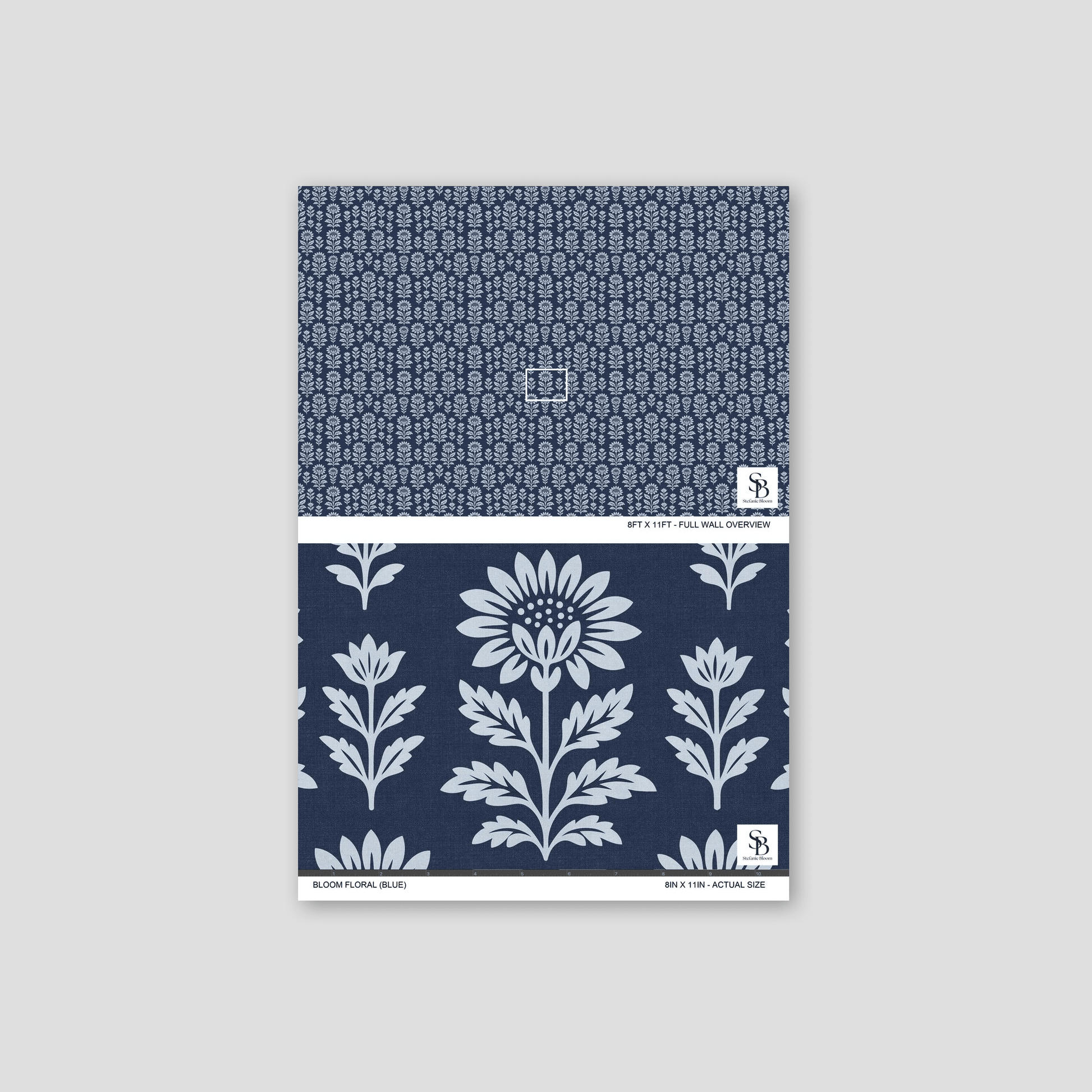 Bloom Floral (Blue) Wallpaper