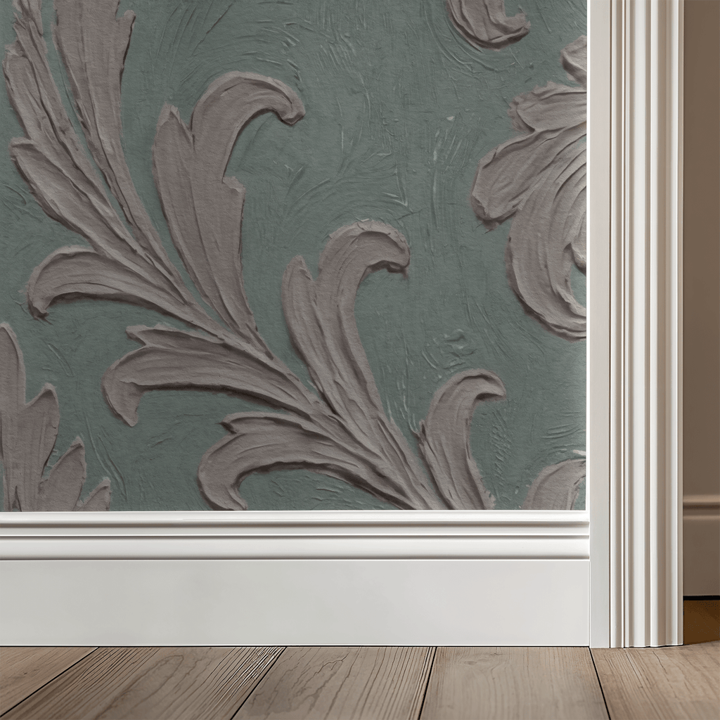 Daphne Brocade (Teal) Wallpaper