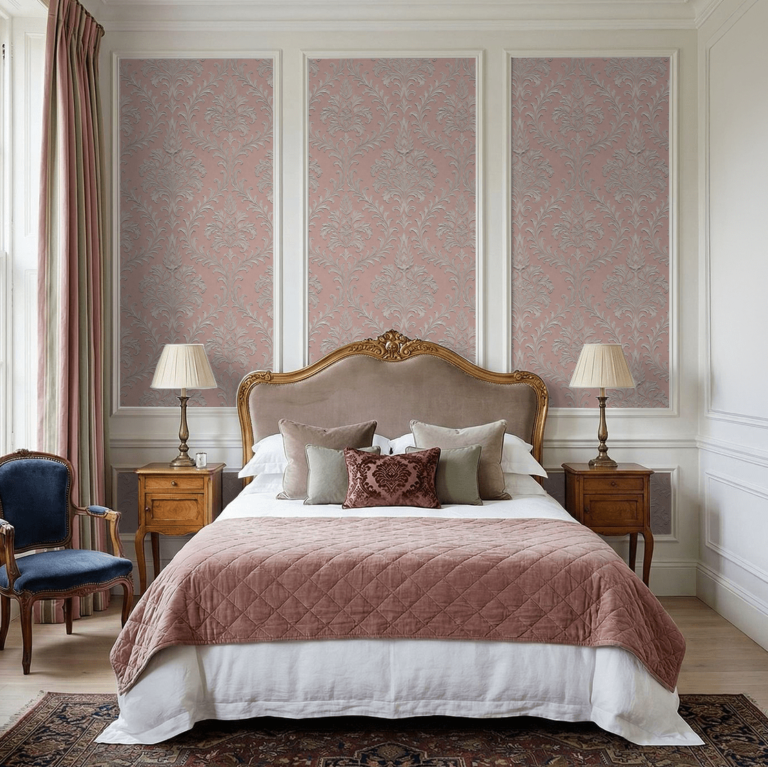 Daphne Brocade (Blush) Wallpaper