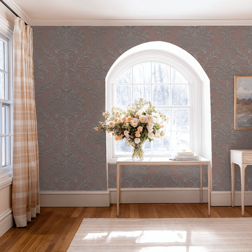 Daphne Brocade (Blush) Wallpaper