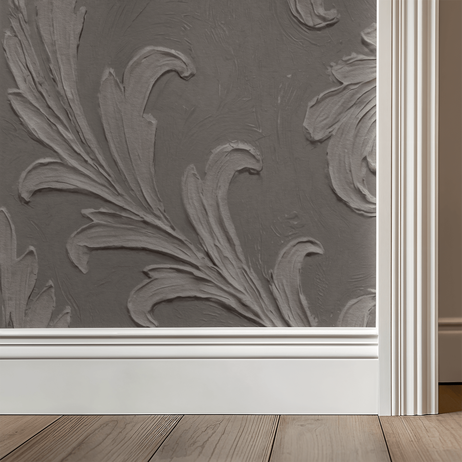Daphne Brocade (Taupe) Wallpaper