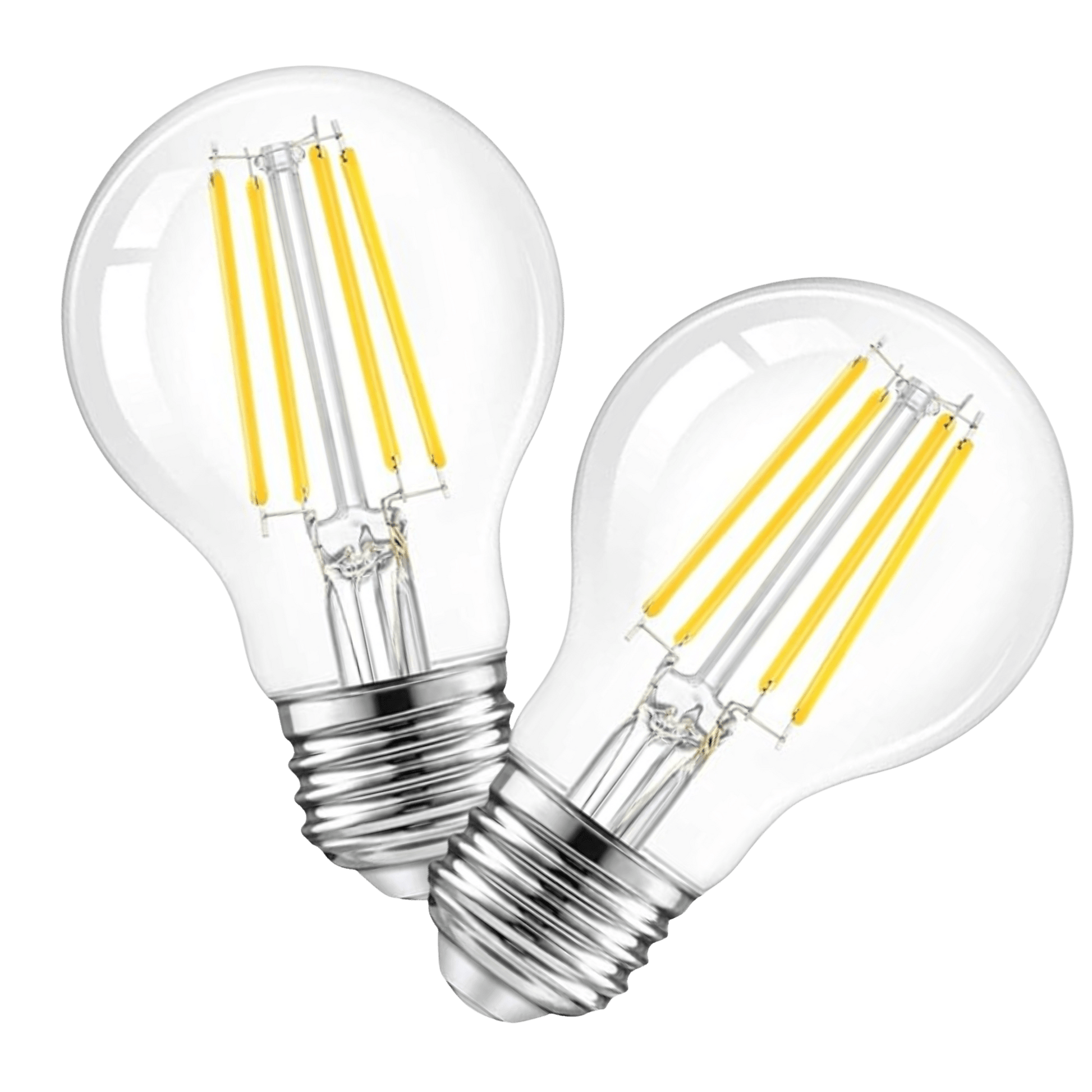 2 Pack - Dimmable LED Clear 60W Eq. A19
