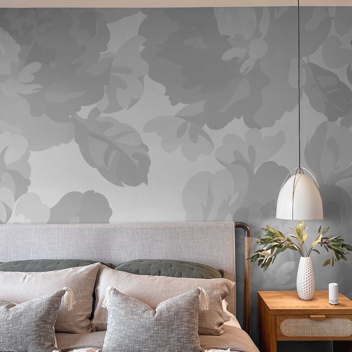 Terra Bloom (Gray) Wallpaper