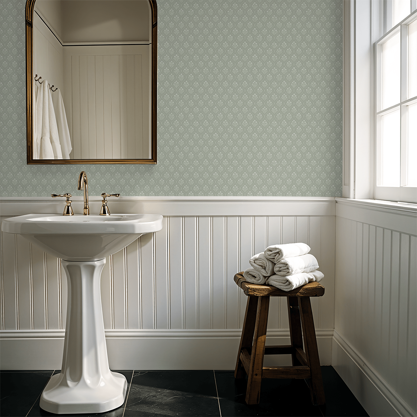 Sage Trellis Wallpaper