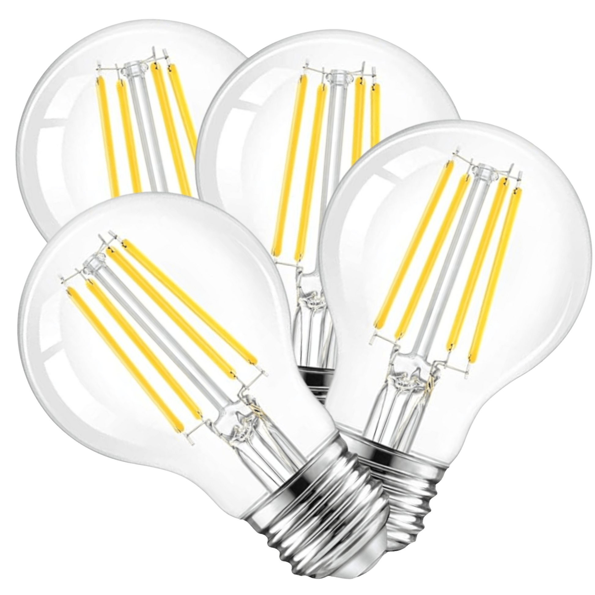 4 Pack - Dimmable LED Clear 60W Eq. A19
