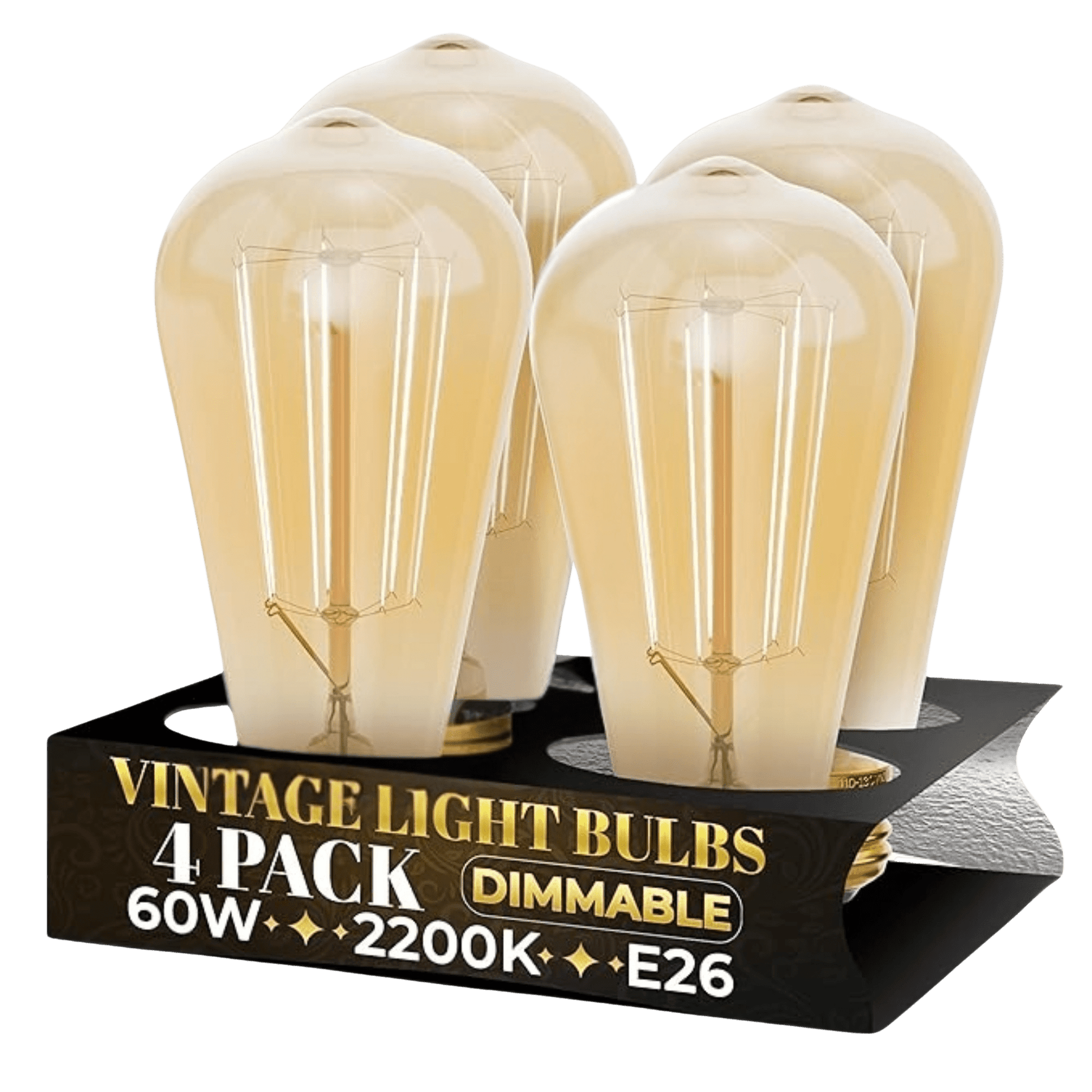 4 Pack - Dimmable Teardrop Incandescent 60W