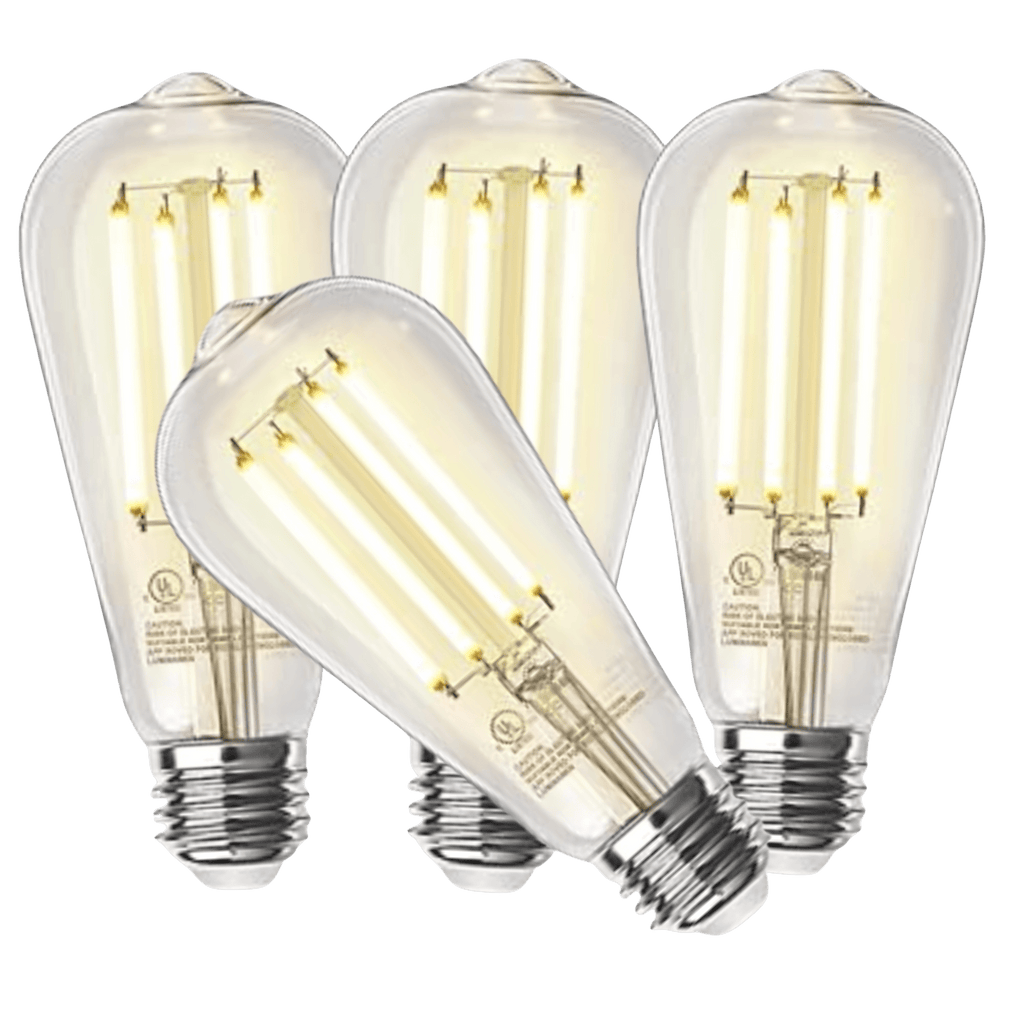 4 Pack - Dimmable Teardrop LED Vintage 60W Eq.