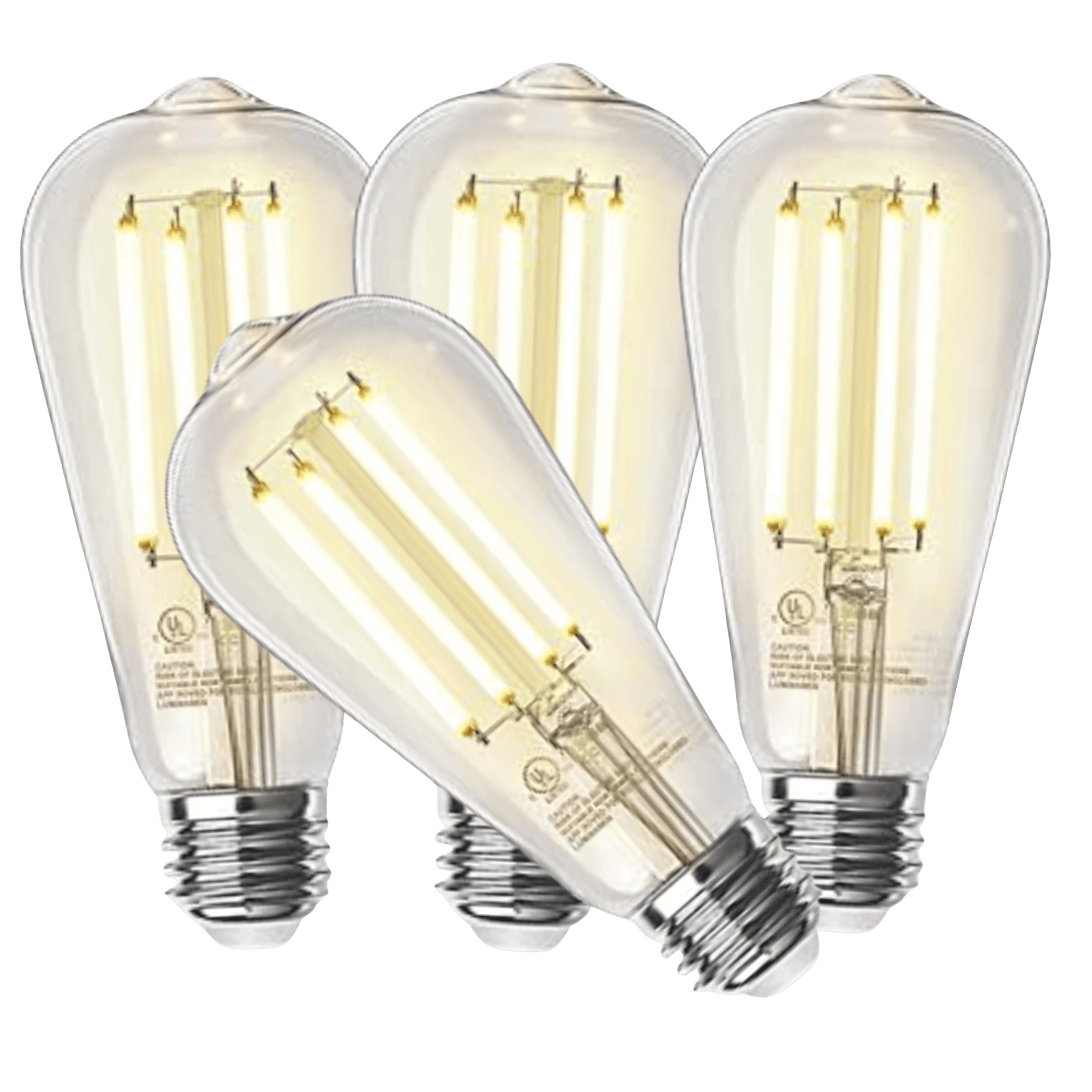 4 Pack - Dimmable Teardrop LED Vintage 60W Eq.