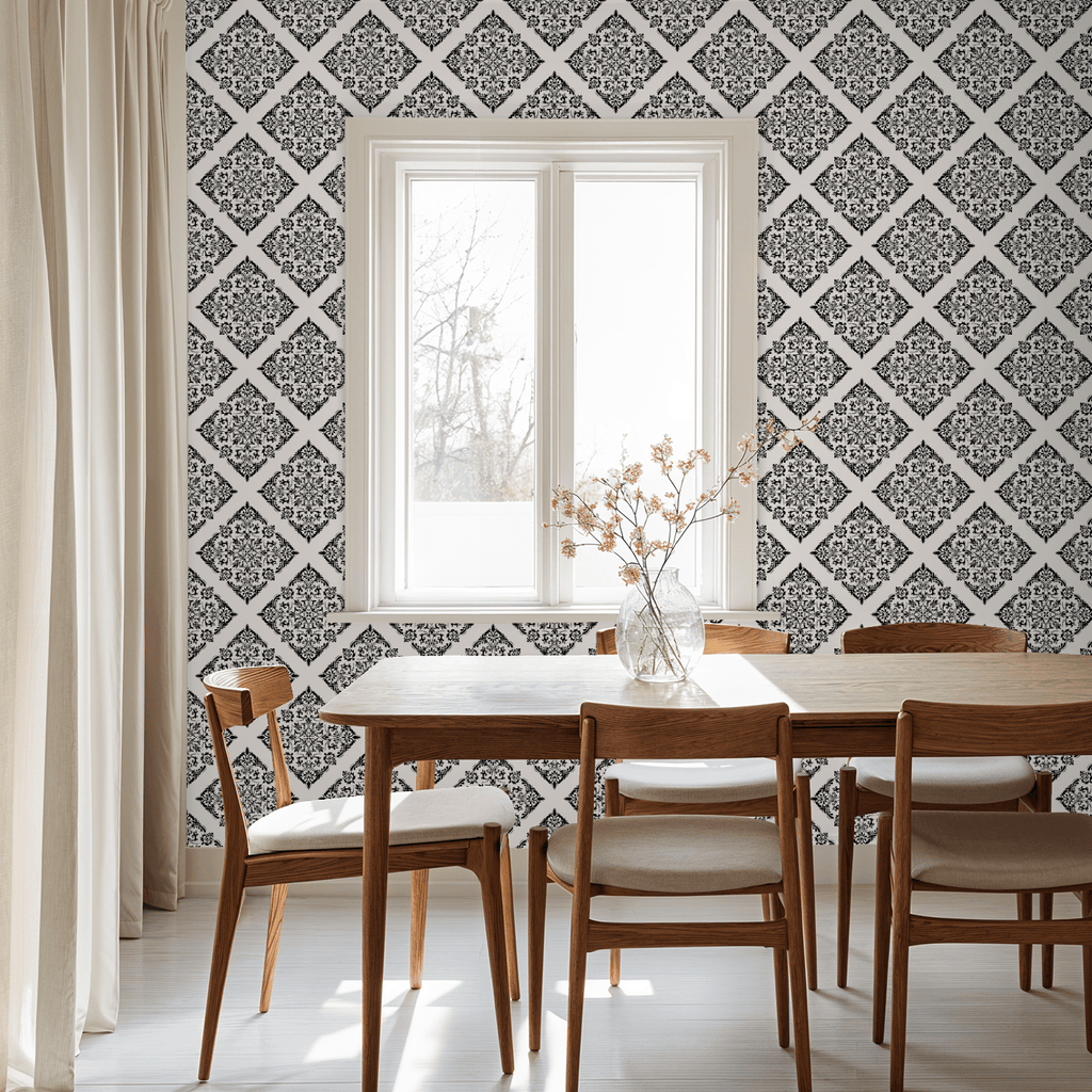 Thrifted Meadow (White) Wallpaper