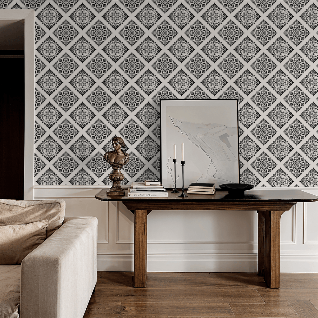 Thrifted Meadow (White) Wallpaper