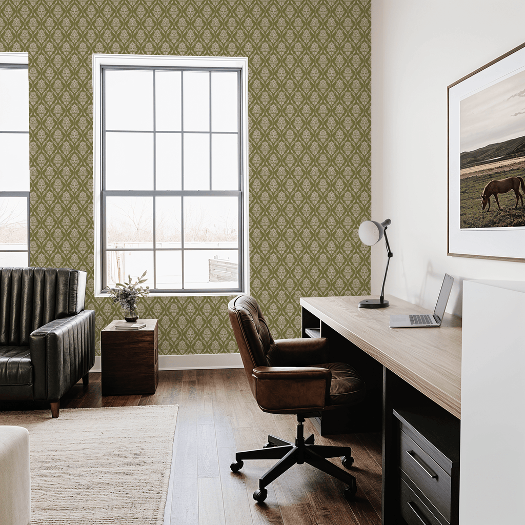 Farmhouse Revival (Olive) Wallpaper