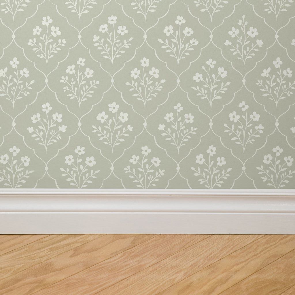 Sage Trellis Wallpaper