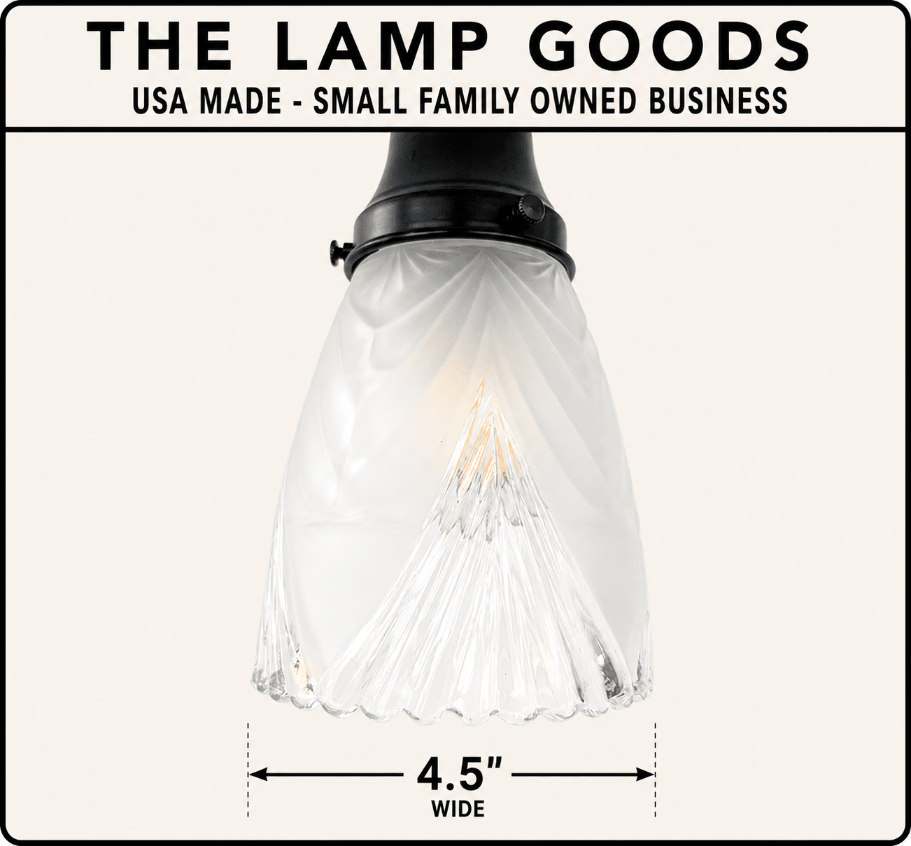 Clear And Frost Fan Ribbed Scallop Pendant Light/Wall Sconce