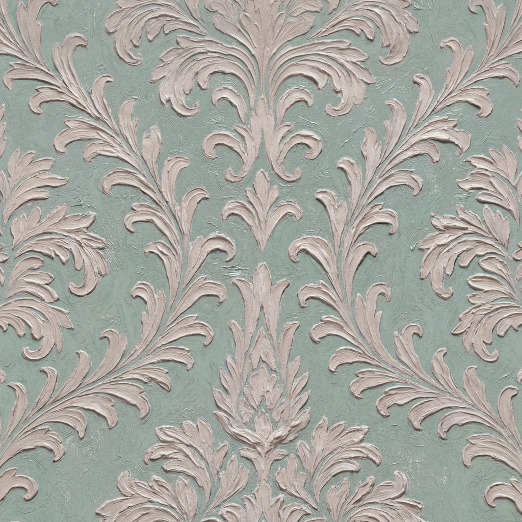Daphne Brocade (Teal) Wallpaper