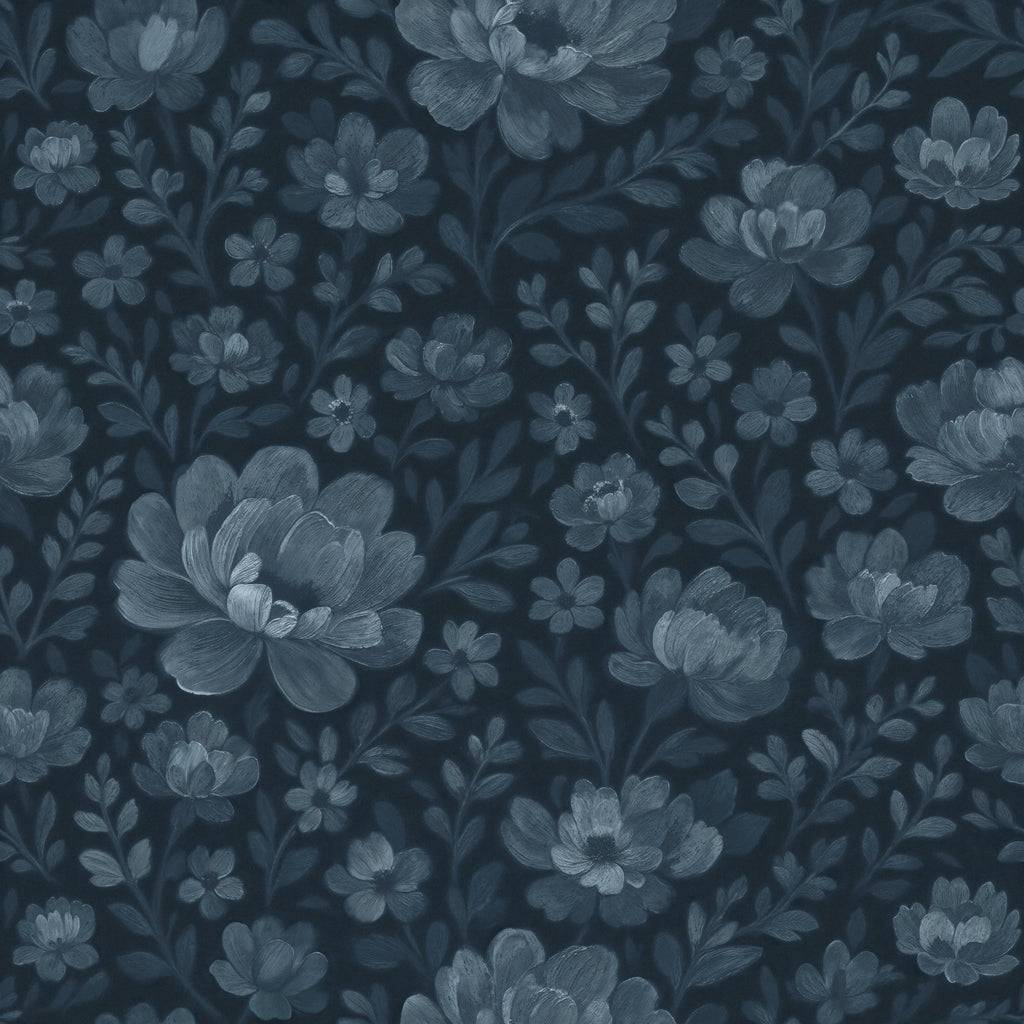 Floriola (Blue) Wallpaper
