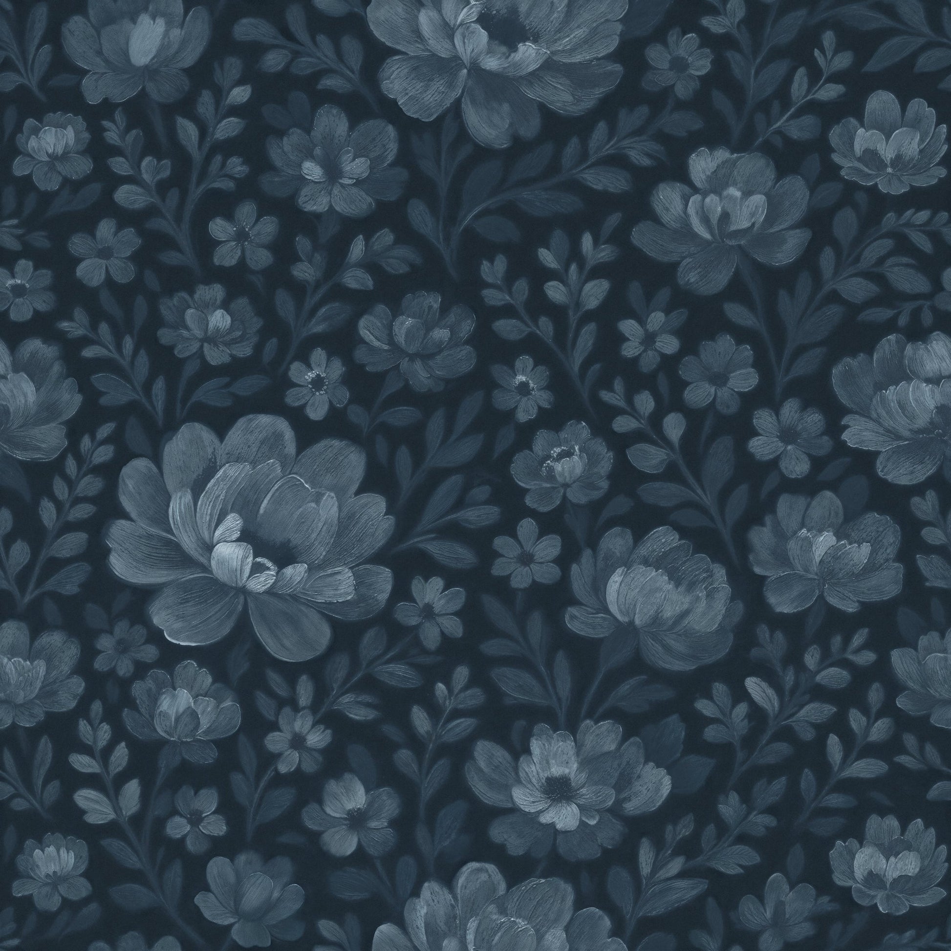 Floriola (Blue) Wallpaper