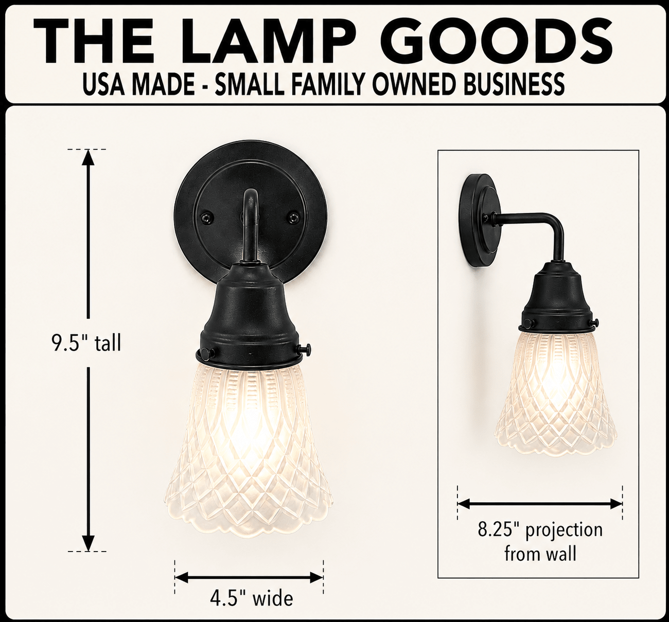 Frosted Diamond Quilted Glass Wall Sconce