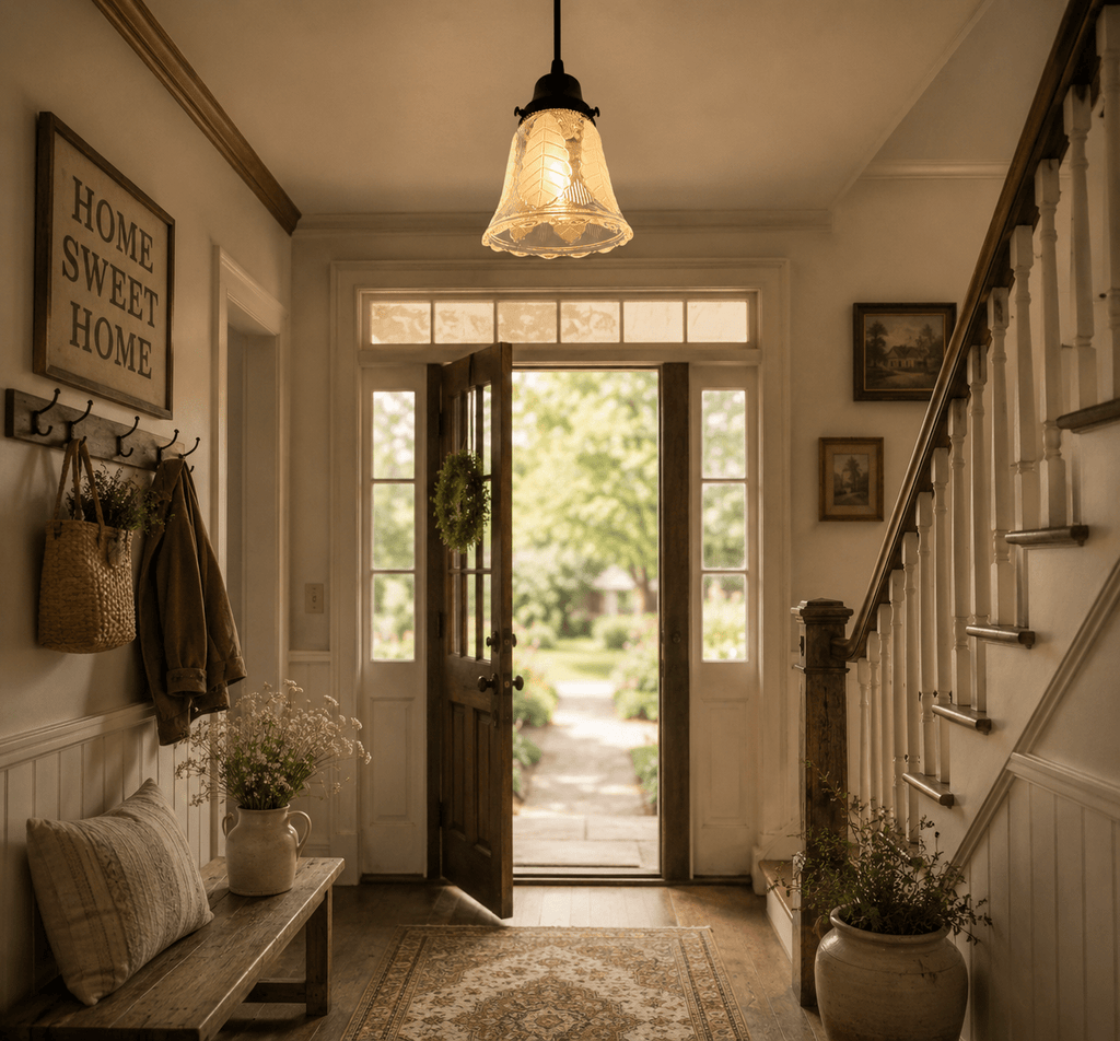 Frosted Leaf Embossed Clear Pendant Light