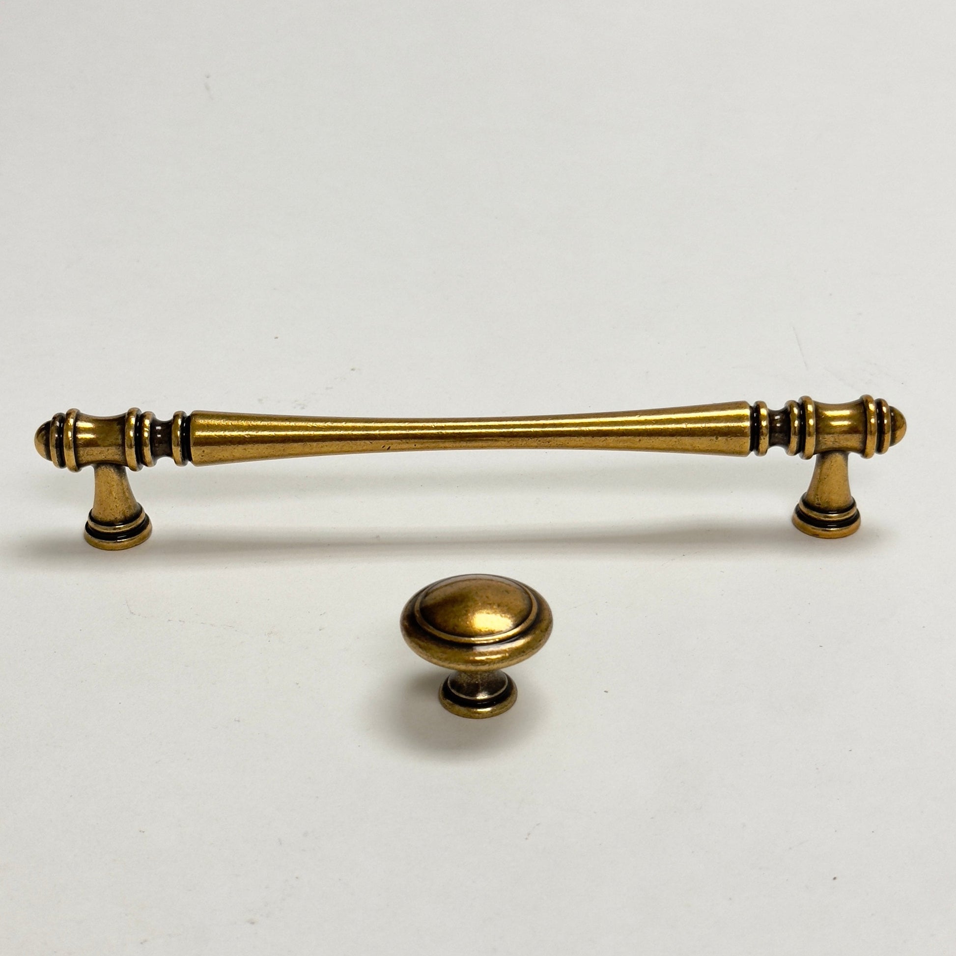 Traditional Antique Brass "Palermo" Drawer Knobs and Pulls
