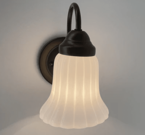 Fluted Milk Glass Wall Sconce