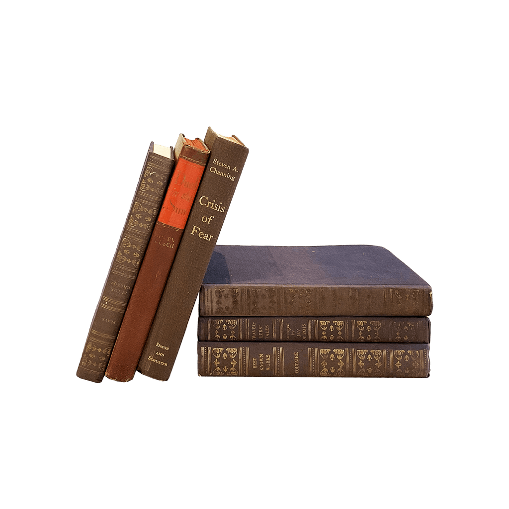 Vintage & Antique Books - Dark Brown