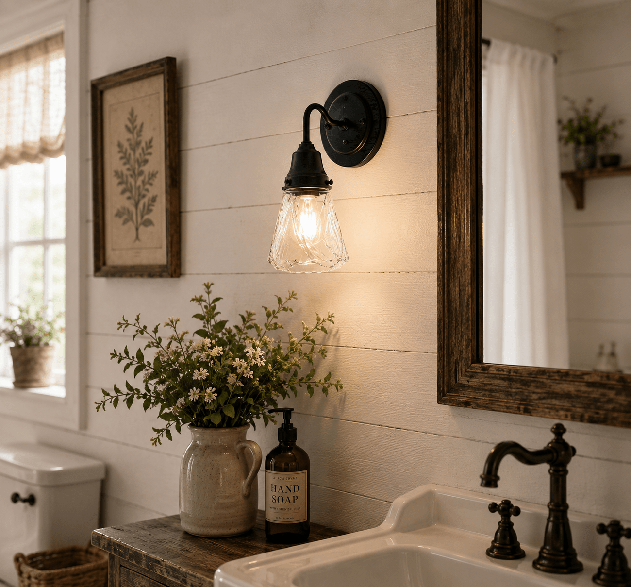 Frost and Clear Crossed Glass Wall Sconce/Pendant Light
