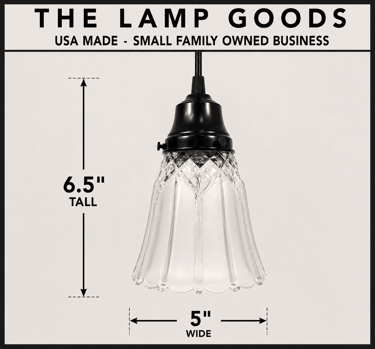 Antique Diamond 1960's Frost PENDANT Light