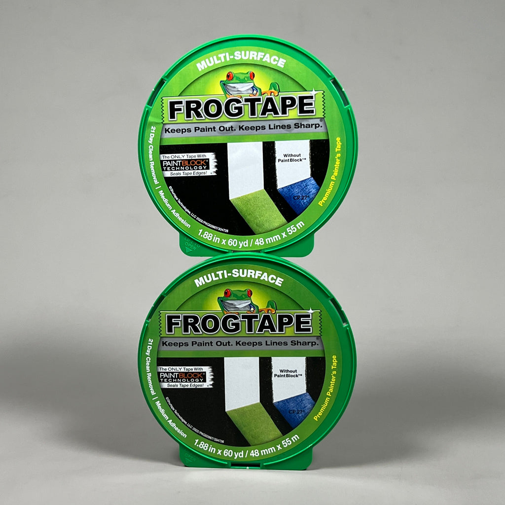 2-PK SHURTAPE FROGTAPE Multi-Surface Masking Tape Green 1.88 in x 60 yd 334726 (New)