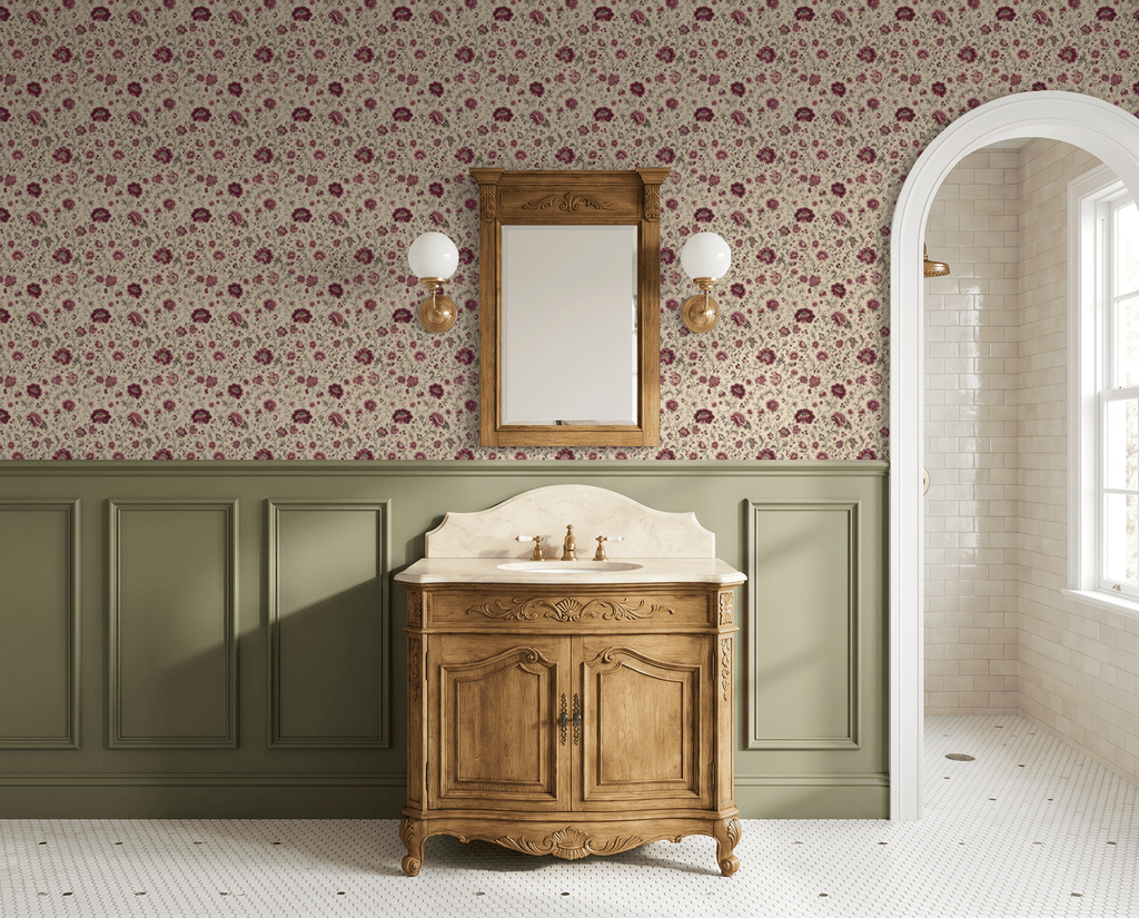 Mulberry Chintz Wallpaper