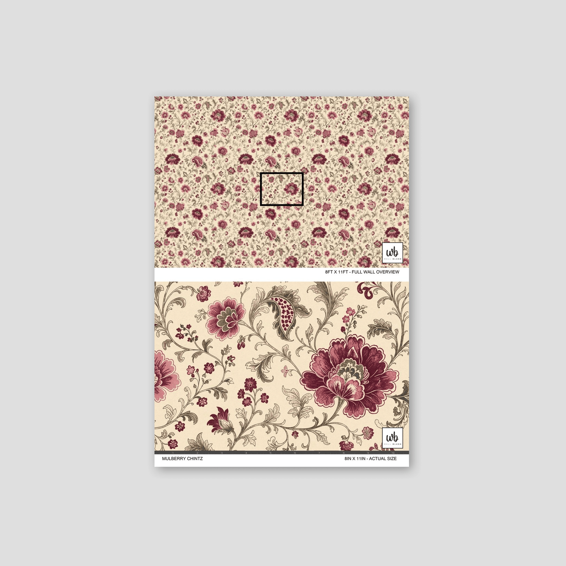 Mulberry Chintz Wallpaper