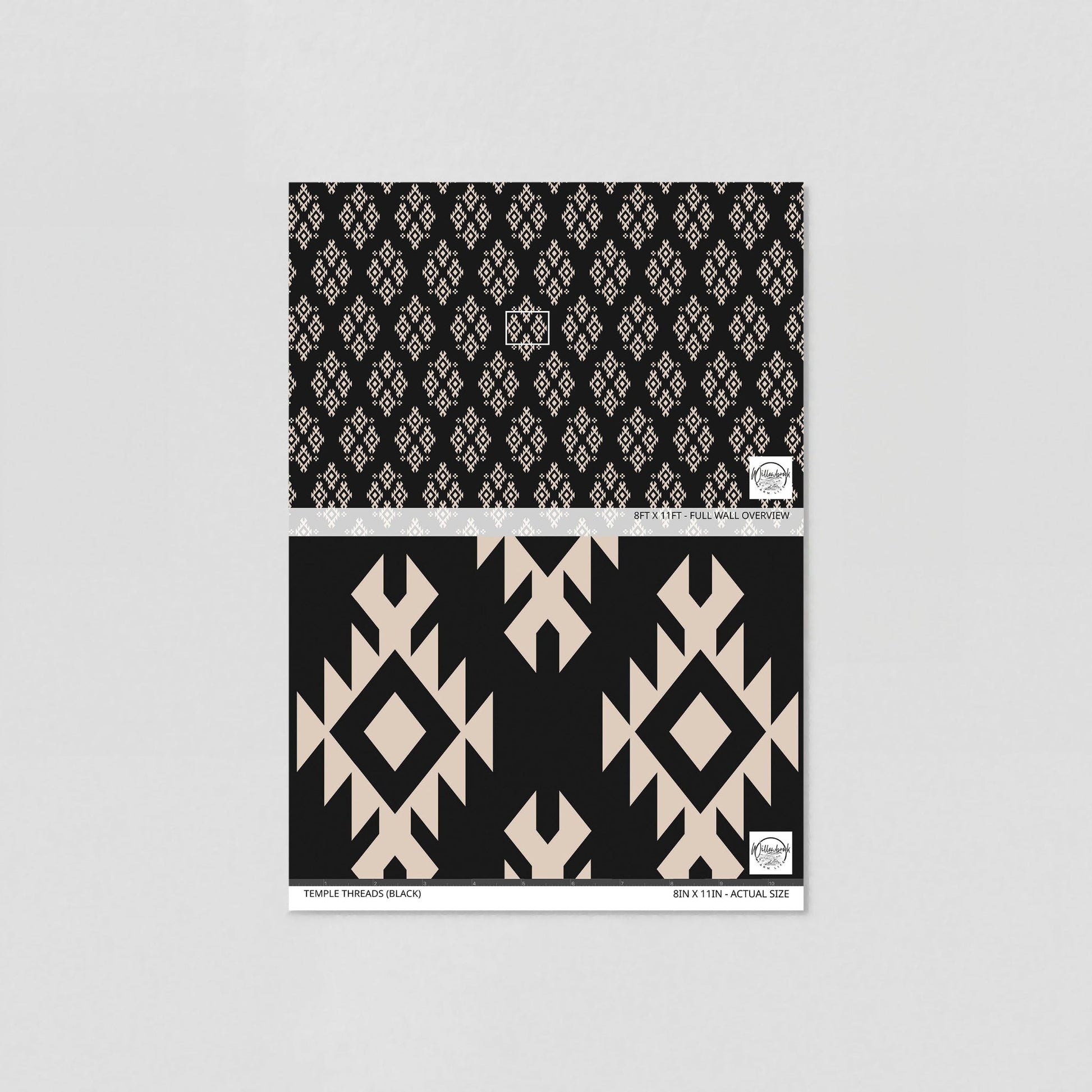 Temple Threads (Black) Wallpaper