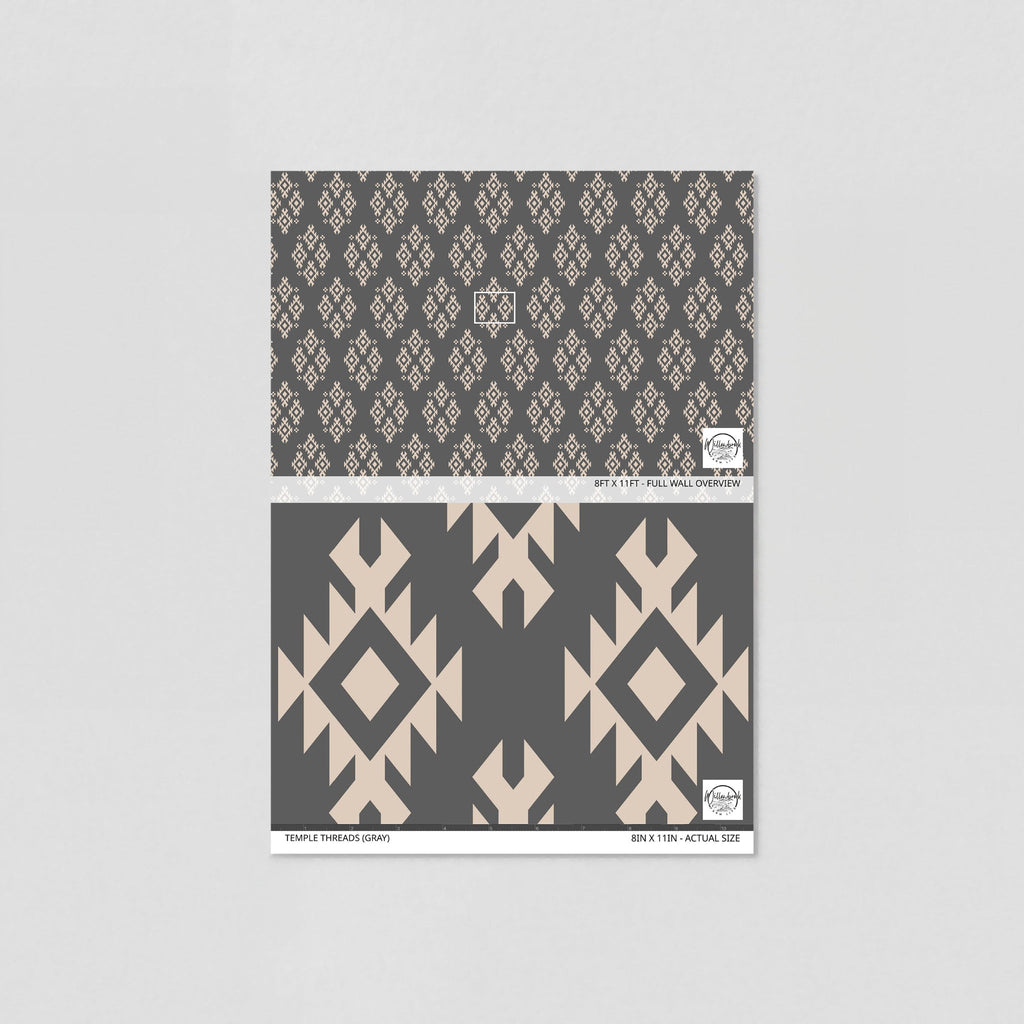 Temple Threads (Gray) Wallpaper