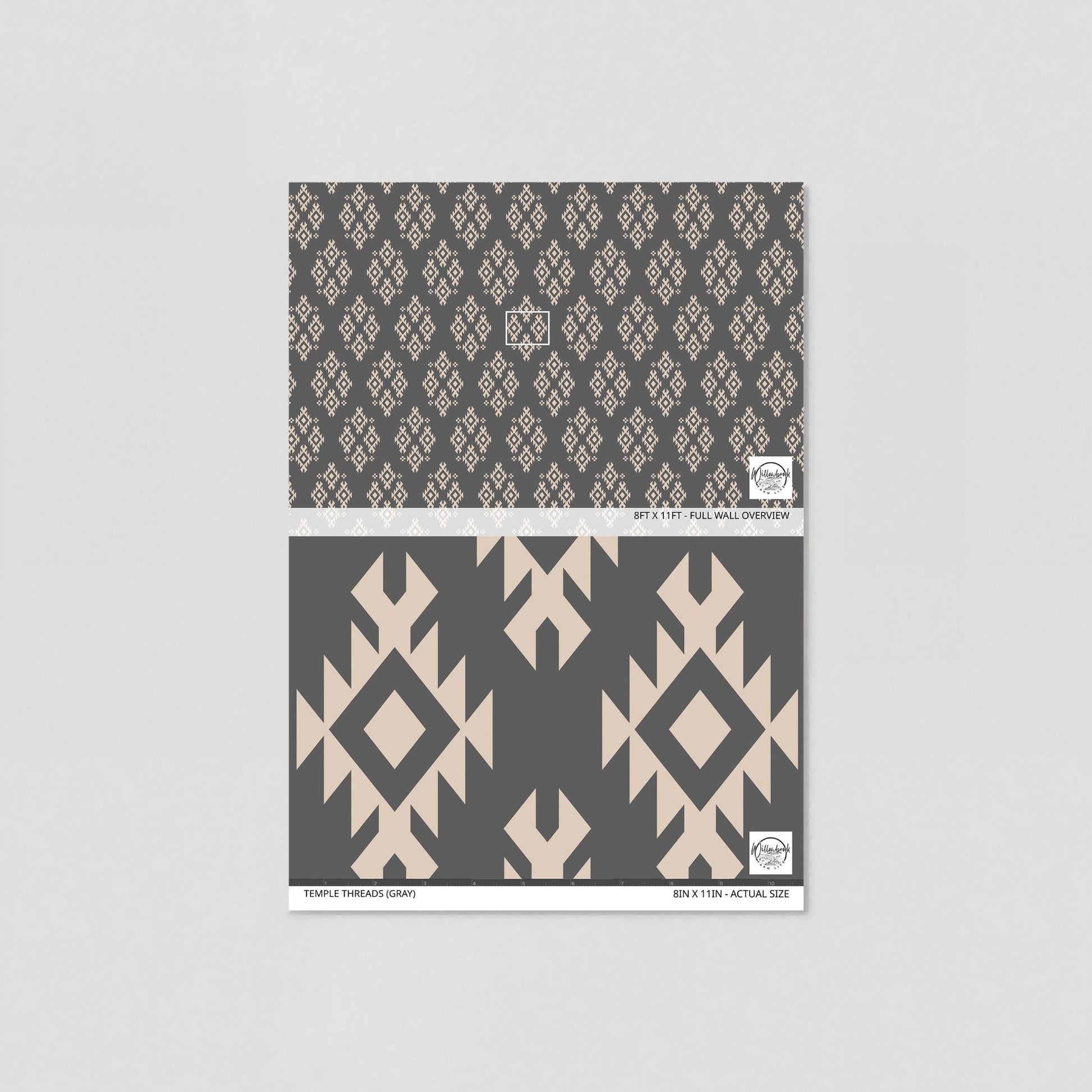 Temple Threads (Gray) Wallpaper