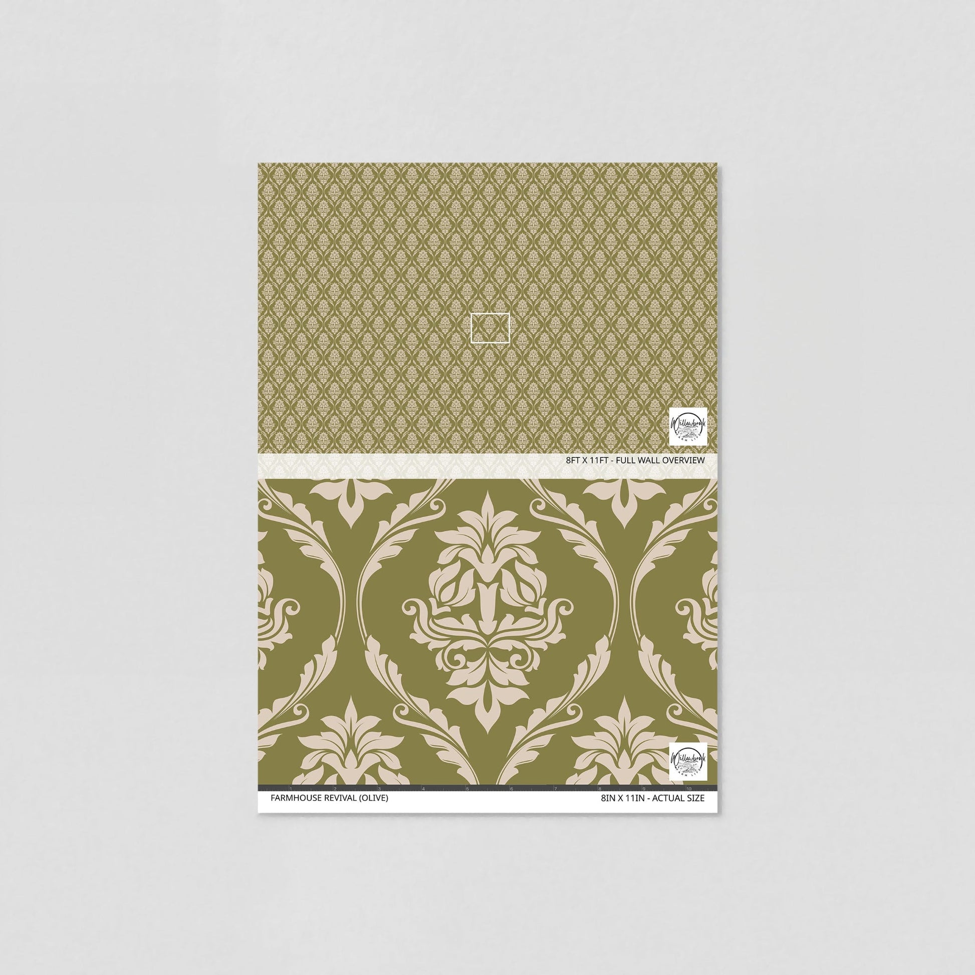 Farmhouse Revival (Olive) Wallpaper