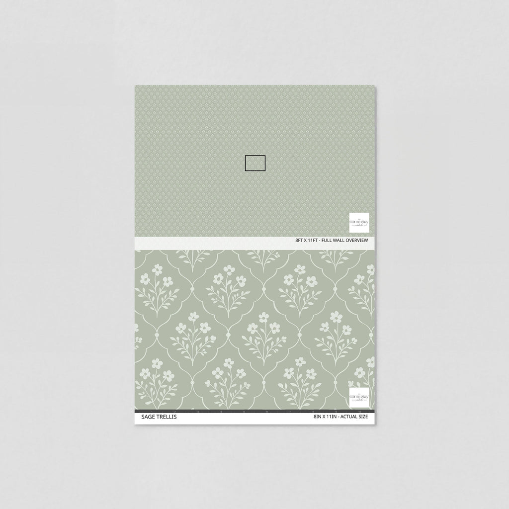 Sage Trellis Wallpaper
