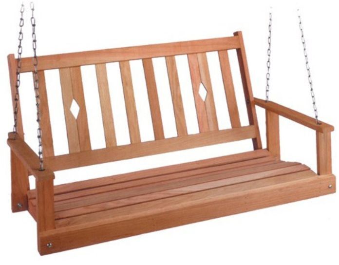 budget wooden front porch swing